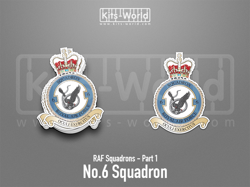 Kitsworld SAV Sticker - British RAF Squadrons - No.6 Squadron W:75mm x H:100mm 